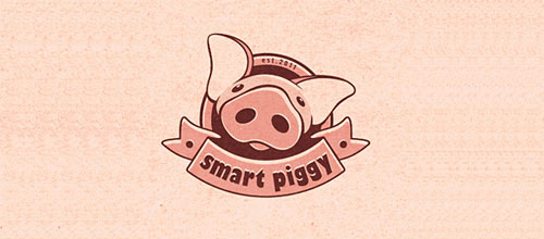 收集一些以猪图案做的标志设计欣赏-百衲本