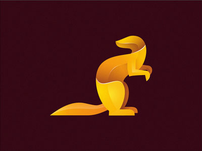 重叠渐变效果动物logo设计欣赏-百衲本